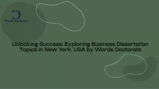 Buy Dissertation Online in New York, USA-PPT
