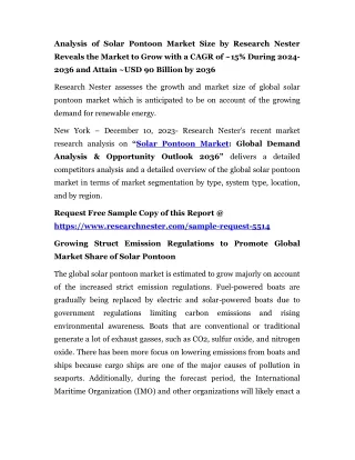 Solar Pontoon Market