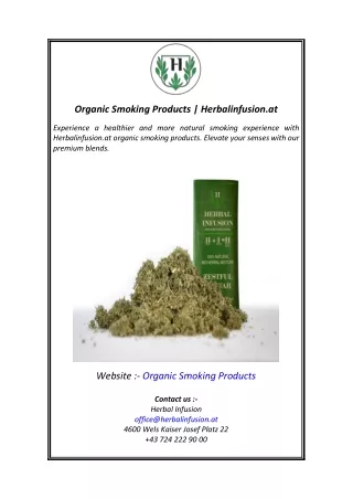 Organic Smoking Products  Herbalinfusion.at