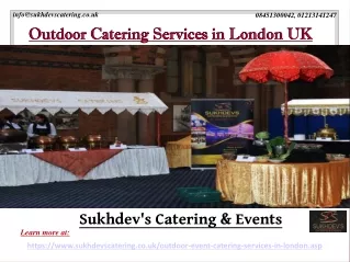 Outdoor Catering Services in London UK