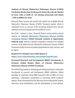 Chronic Obstructive Pulmonary Disease (COPD) Treatment Market