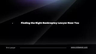 Finding the Right Bankruptcy Lawyer Near You