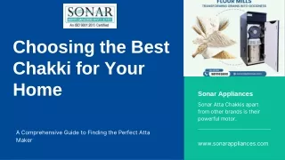 Sonar Appliances The Best Chakki for Home