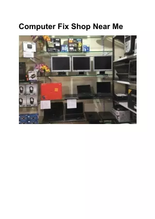 Computer Fix Shop Near Me