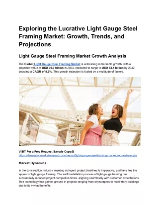 Light Gauge Steel Framing Market Dynamics_ Revenue Forecast