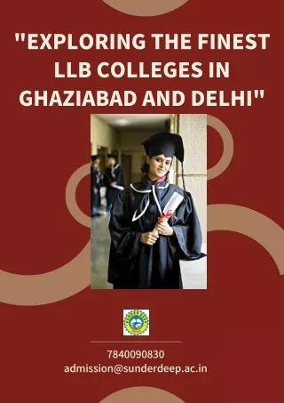 Exploring the Finest LLB Colleges in Ghaziabad and Delhi