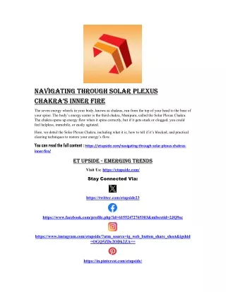 Navigating through Solar Plexus Chakra’s Inner Fire