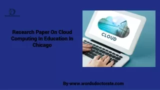 Research Paper On Cloud Computing In Education In Chicago