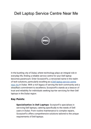 dell laptop service center near me