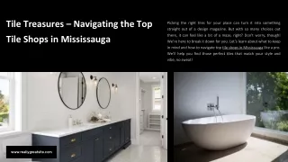 Navigating the Top Tile Shops in Mississauga