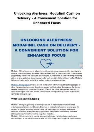 Unlocking Alertness_ Modafinil Cash on Delivery - A Convenient Solution for Enhanced Focus