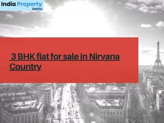 3 BHK flat for sale in Nirvana Country