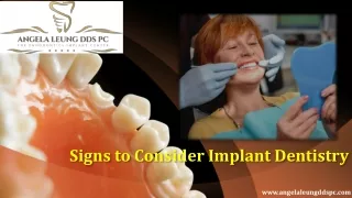 Signs to Consider Implant Dentistry