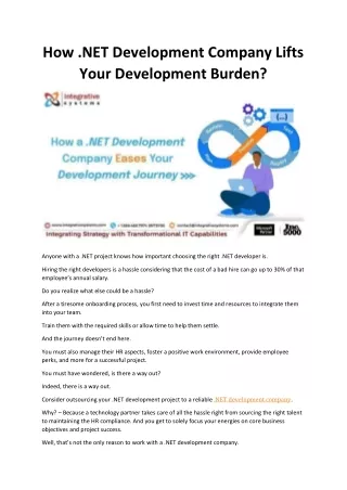 How .NET Development Company Lifts Your Development Burden.docx