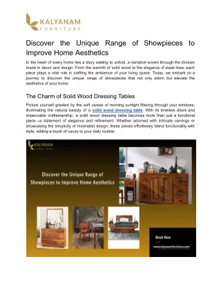 Discover the Unique Range of Showpieces to Improve Home Aesthetics