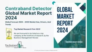 Contraband Detector Market Growth Analysis, New Business Strategies 2024-2033
