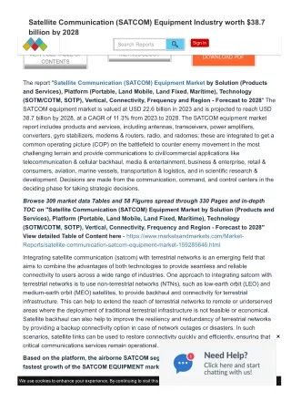 Exploring SATCOM Market Dynamics_ Trends and Insights