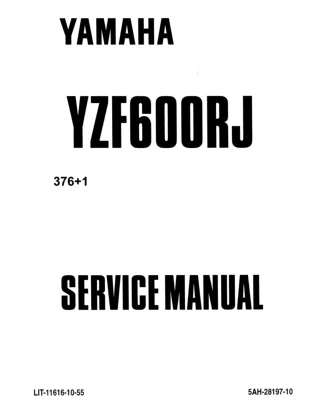 1997 Yamaha YZF600RJ Service Repair Manual