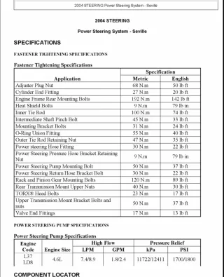 1998 Cadillac Seville Service Repair Manual