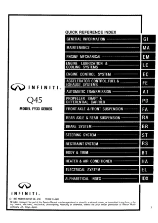 1998 Infiniti Q45 Service Repair Manual