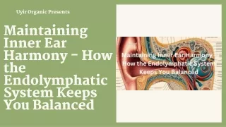 Maintaining Inner Ear Harmony - How the Endolymphatic System Keeps You Balanced