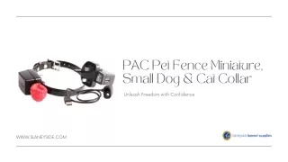 PAC Pet Fence Miniature, Small Dog & Cat Collar with USB Charger & PSU - Slaneyside Kennels
