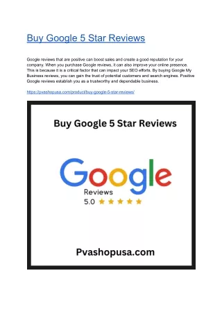 Buy Google 5 Star Reviews