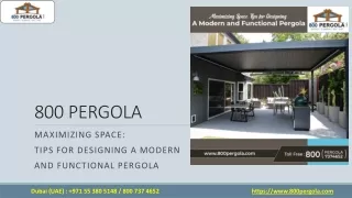 Maximizing Space - Tips for Designing a Modern and Functional Pergola