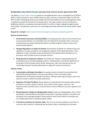 Biodegradable Cutlery Market