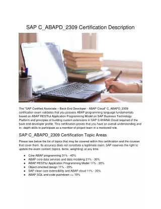 SAP C_ABAPD_2309 Certification Description