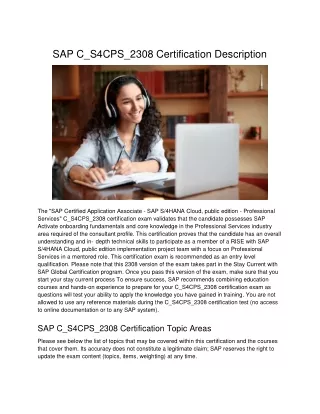 SAP C_S4CPS_2308 Certification Description