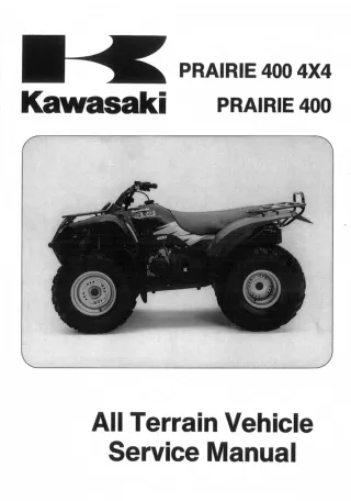 1998 Kawasaki KVF400A2 Prairie 4x4 Service Repair Manual