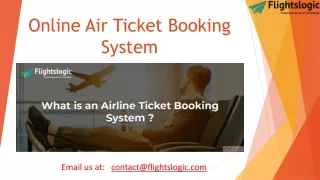 Online Air Ticket Booking System