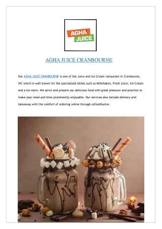 Extra 5% off- AGHA JUICE CRANBOURNE - Order now!!