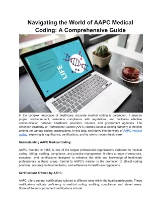 Navigating the World of AAPC Medical Coding: A Comprehensive Guide