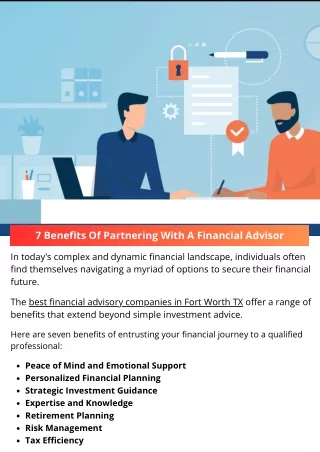 7 Benefits Of Partnering With A Financial Advisor