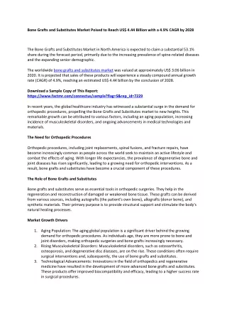 Bone Grafts and Substitutes Market: Size, Growth, Share, Trends, Forecast 2028