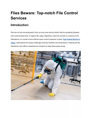 Flies Beware: Top-notch File Control Services