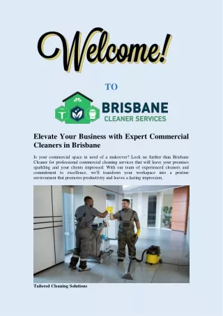 The Ultimate Commercial Cleaning Experience in Brisbane