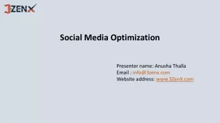 social media optimization (SMO) course in hyderabad