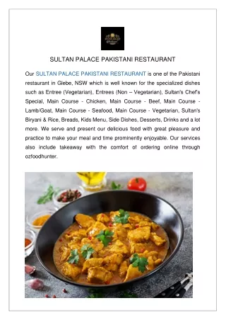 Flat $5 Off at SULTAN PALACE PAKISTANI RESTAURANT