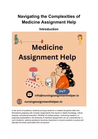 Medicine Assignment Help In The UK (1)