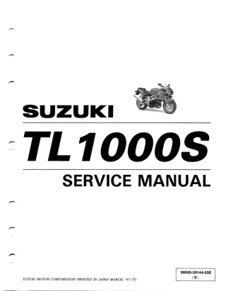 1998 Suzuki TL1000SW Service Repair Manual