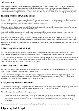 Sokkenproducent's Guide to Avoiding Common Sock Mistakes