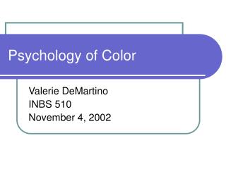 Psychology of Color