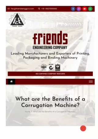 What are the Benefits of a Corrugation Machine?