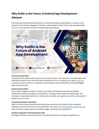 Why Kotlin is the Future of Android App Development