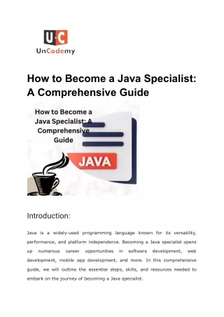 How to Become a Java Specialist: A Comprehensive Guide