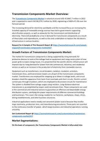Transmission Components Market Overview