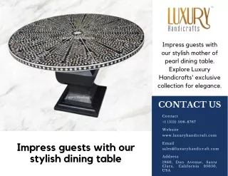 Impress guests with our stylish dining table